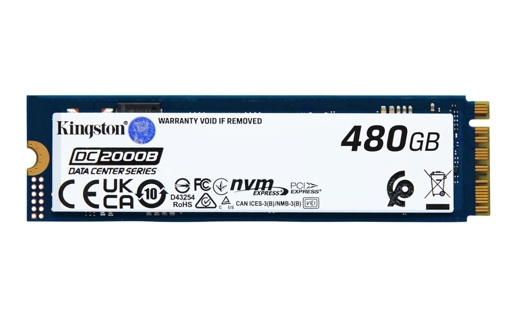 Kingston DC2000B 480 GB, SSD, (PCIe 4.0 x4, NVMe, M.2 2280)