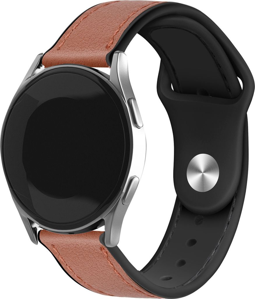 Strap-it Samsung Galaxy Watch 6 - 44mm Hybrid Leder Armband (Hellbraun)