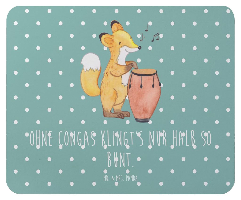 Mr. & Mrs. Panda Mouse Pad Bunte Congas - Meeresbrise - Geschenk, Instrument, lernen, mousematte, Trommeln, Mousepad, Mauspad, Rhythmus, Percussion...
