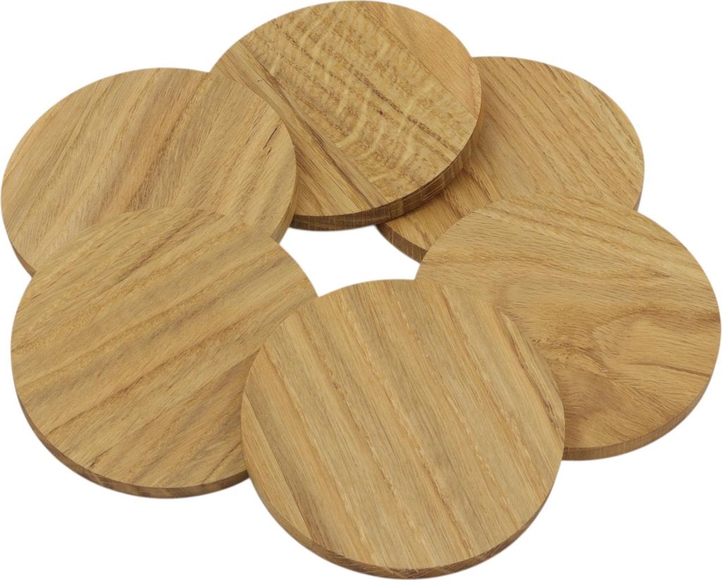 Zestaw 10 szt podstawka pod kubek filiżankę dębowa 9 cm Zdjęcie produktu 