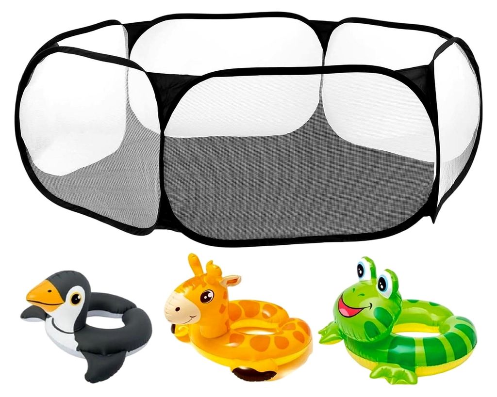 Pool-Aufbewahrungskorb | Organizer, Netzstoff, faltbarer Behälter für Außenbereich, Hof, Pool, Bälle, Brillen