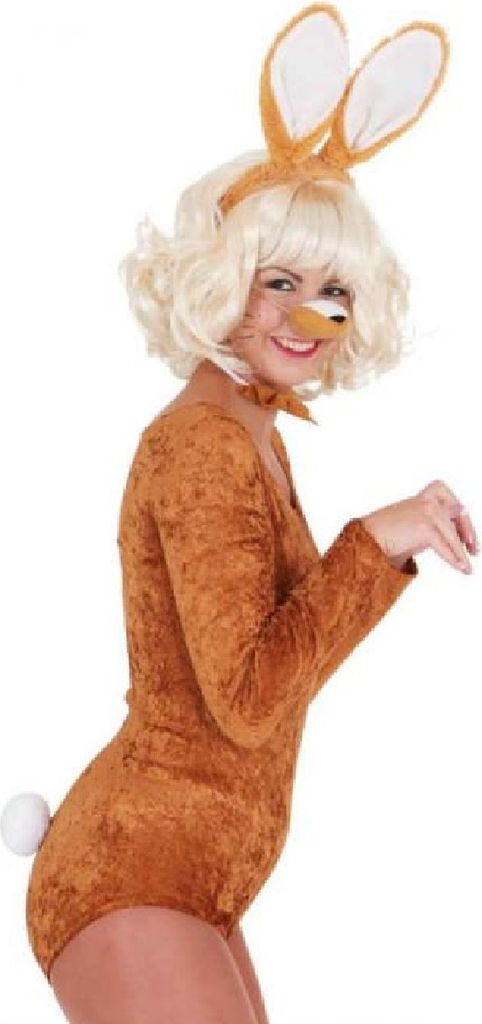 O43821 braun Damen Hasenset Hasenkostüm Kaninchen Produktbild 