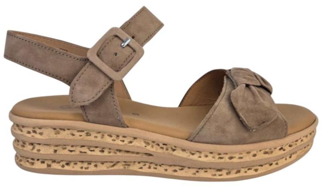 Gabor Plateau Chevreau peanut Keilsandalette Braun Produktbild 