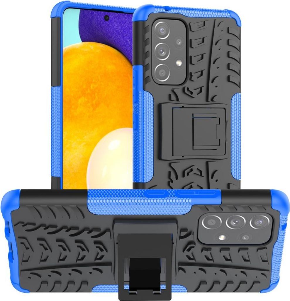 Samsung Galaxy A53 Hülle - Coverup Panzer Back Cover mit Ständer - Blau