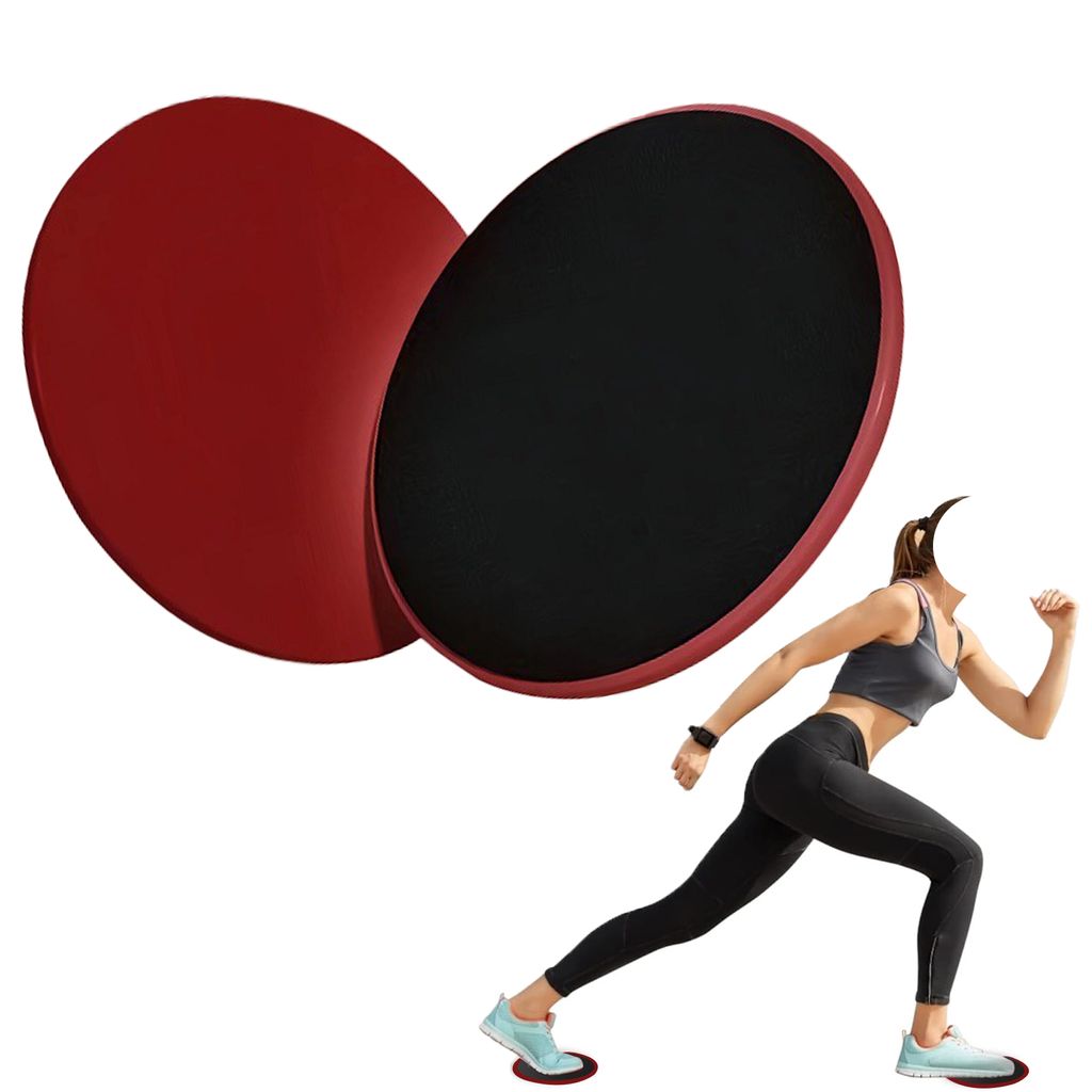 Gleitscheiben 1 Paar,doppelseitige Workout-Schieber,Bauchmuskeltraining,Yoga-Gleitplatten,Fitnessgeräte,für Hause Gym Training Bauch Workouts,Rot