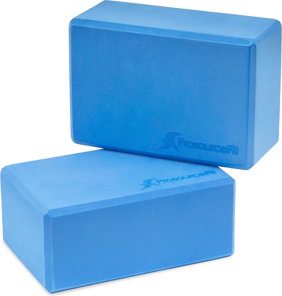 Blocs de yoga pour étirements et flexibilité mousse bleu x2