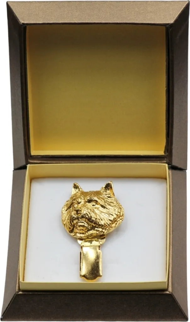 Spilla Norwich Terrier Art-Dog: Clip Dorata per Gara e Show Canini