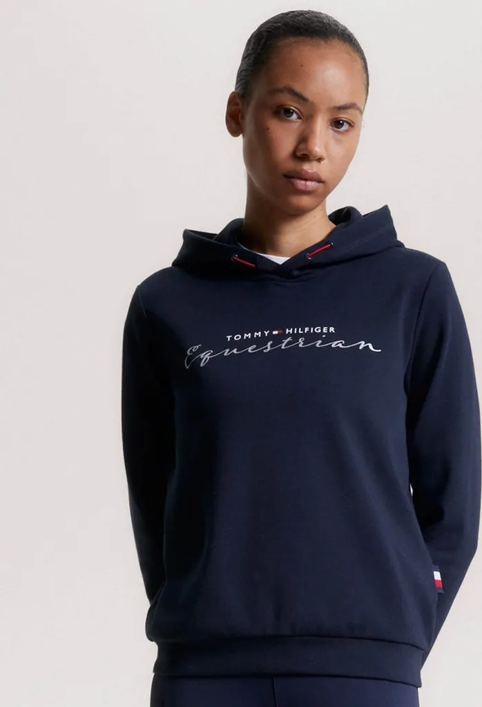Hoodie Tommy Hilfiger Femme Greenwich Graphic en Molleton Doux Bleu XS