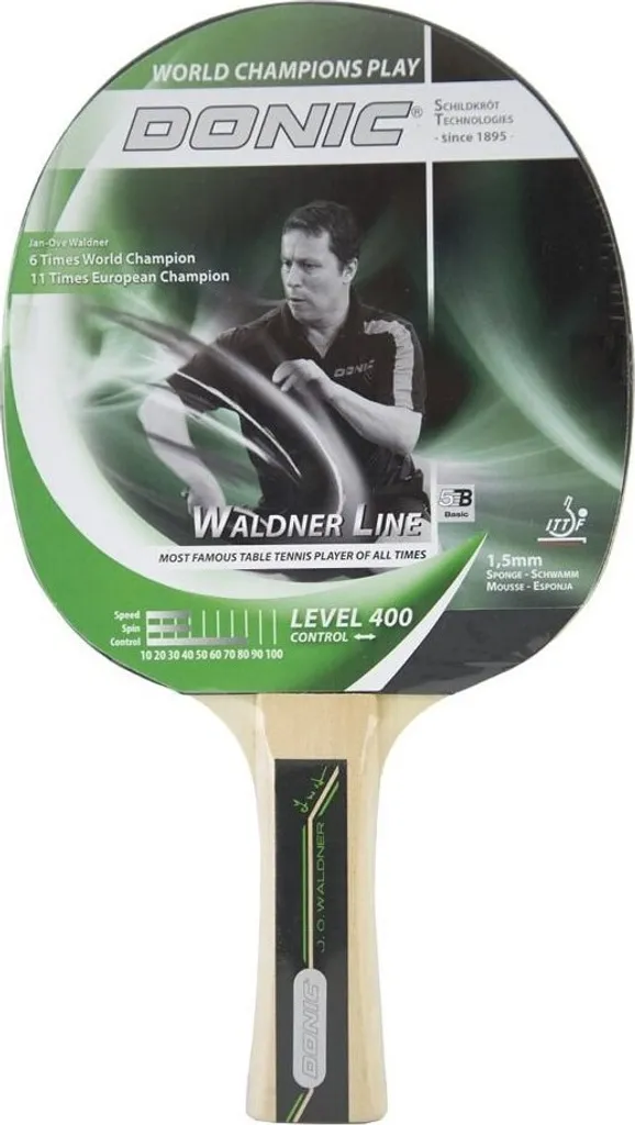 Raquette de tennis de table Waldner 400 Donic pour club et loisir