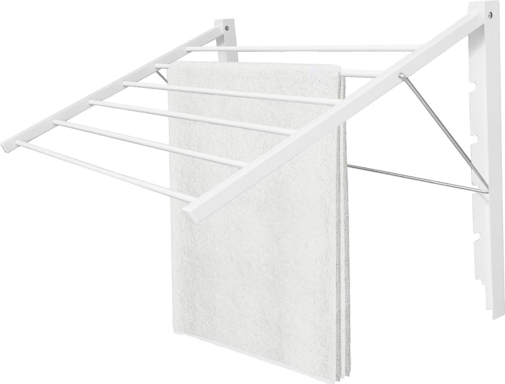 Sepio Wäscheständer Ausziehbar 80 cm, Ausziehbare Wäscheleine, Balkon Wand Wäscheständer, Wandtrockner, Badezimmer Wäsche Trocknen