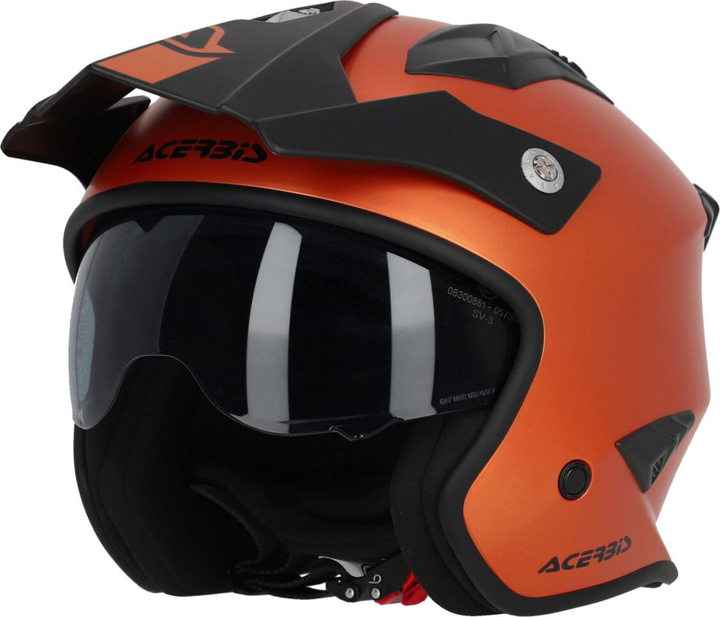 Jet Helm ACERBIS Jet Aria Metallic Mattorange größe XXL