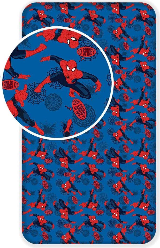 Spiderman Spannbetttuch Spannbettlaken Bettlaken Betttuch mit Gummizug 90 X 200 cm