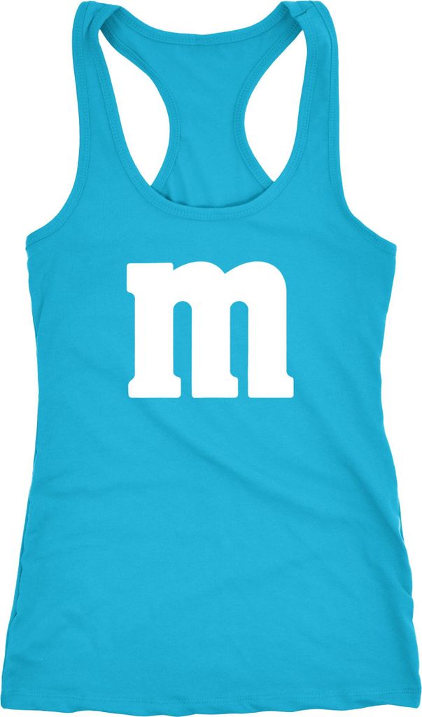 Damen Tanktop Gruppen-Kostüm M Aufdruck Kostüm Fasching Karneval Verkleidung Racerback Moonworks türkis XXL