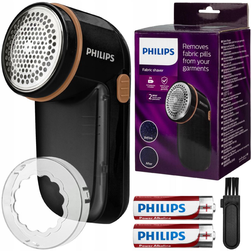 Philips Golarka do tkanin GC026/80, Czarny, AA, Alkaliczny, Zdjęcie produktu 