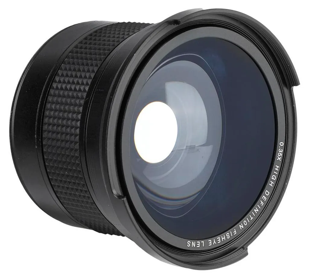 Objectif Grand Angle Fisheye 0.35x 58mm pour Appareil Reflex DSLR Noir