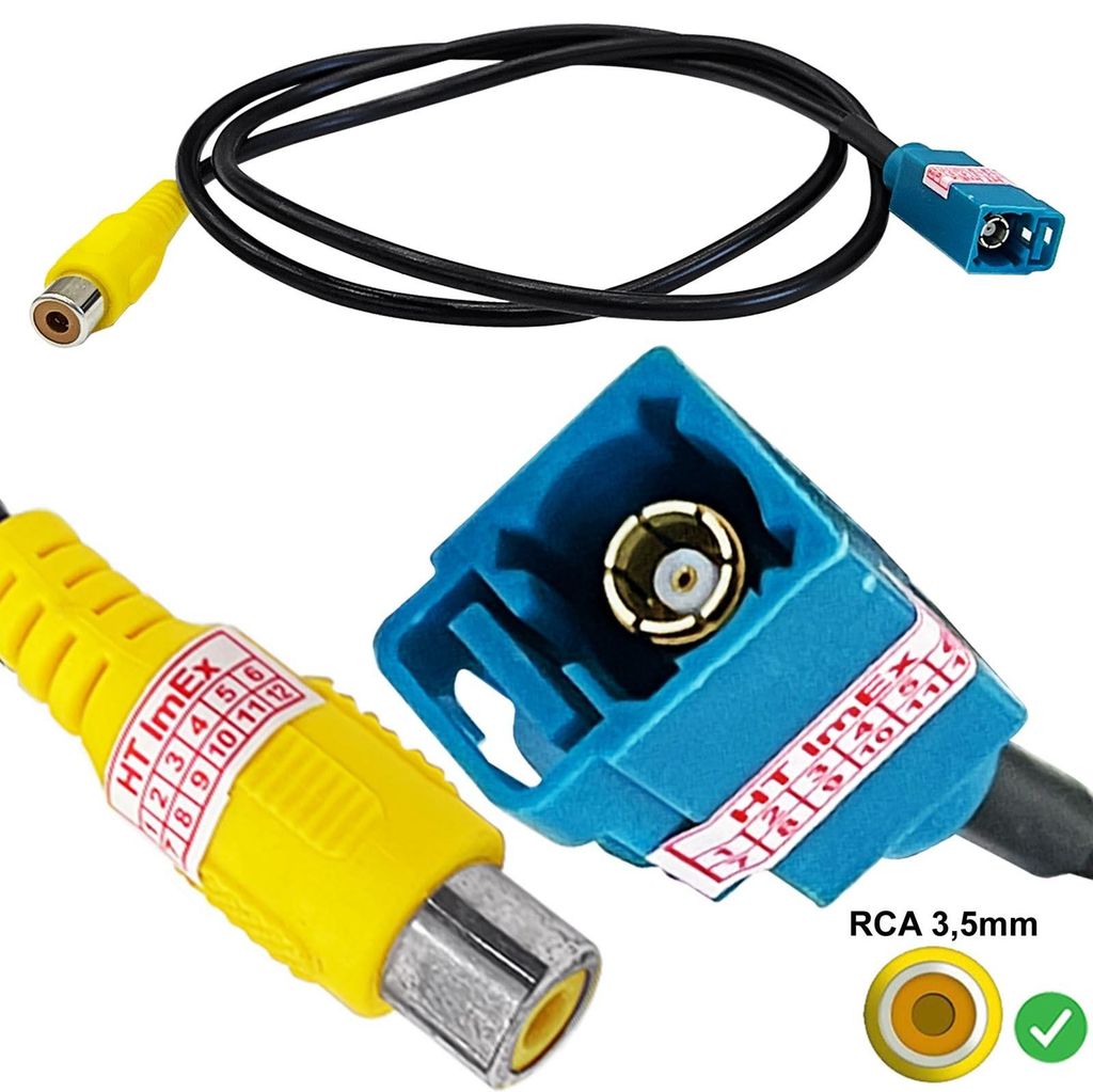 80cm Video Adapter Cinch Kabel kompatibel mit Ford Blaupunkt Navi Rückfahrkamera