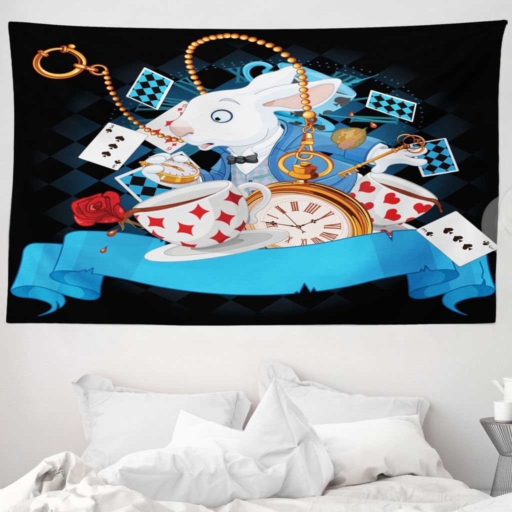 ABAKUHAUS Karikatur Wandteppich, Wonderland Tale aus Weiches Mikrofaser Stoff Waschbar ohne Verblassen Digitaldruck, 230 x 140 cm, Mehrfarbig