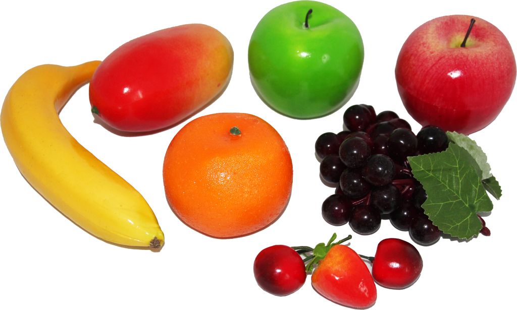 Deko Früchte Mix künstlich 9 Stück Apfel grün, Apfel Rot, Produktbild 