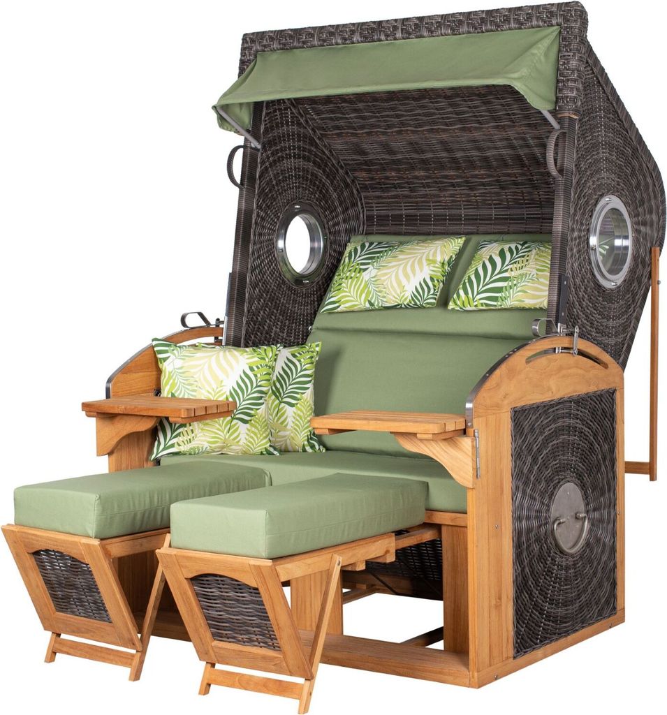 Strandkorb deVries PURE® Sailor XL - PE stone grey - Dessin Produktbild 