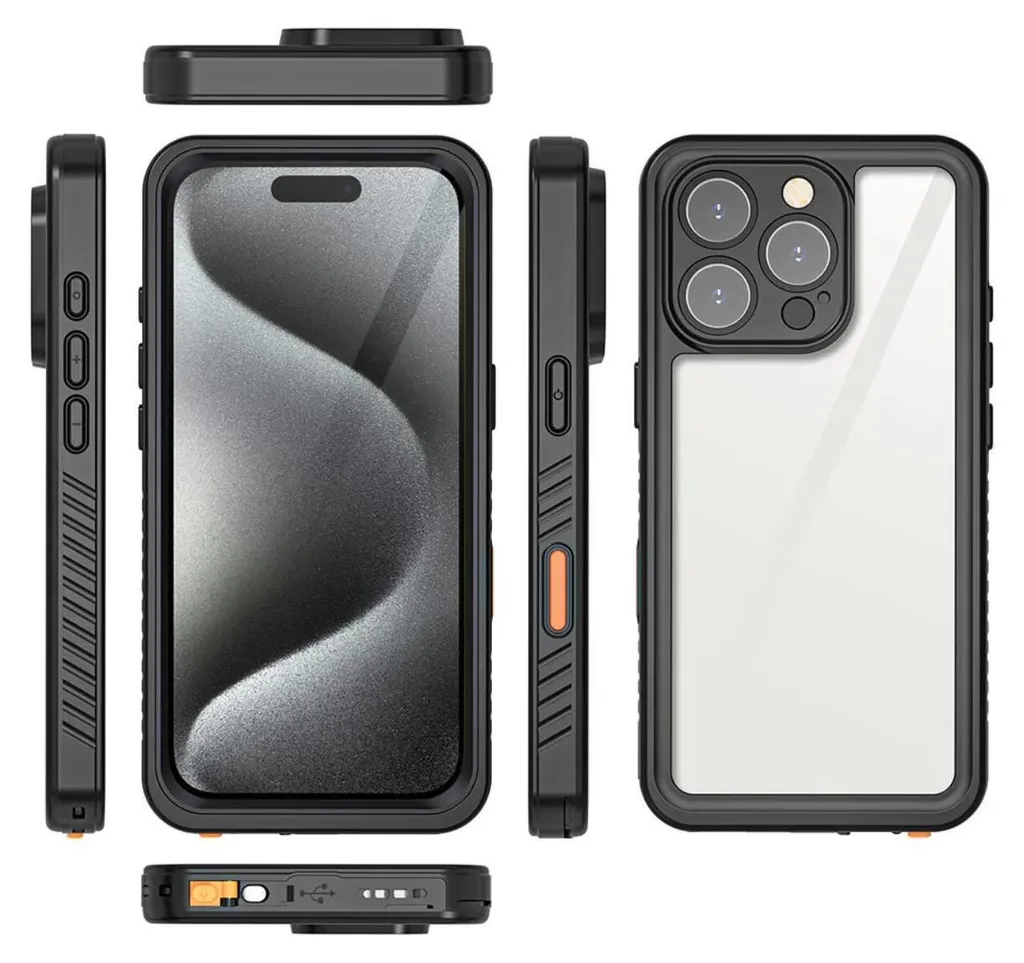 Coque Eiger iPhone 16 Pro protection 360° renforcée IP68 étanche, Claire