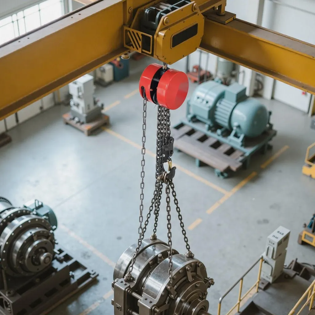 Palan à chaîne manuel 2 tonnes avec chaîne G70 de 3m - Version rouge pro - 8