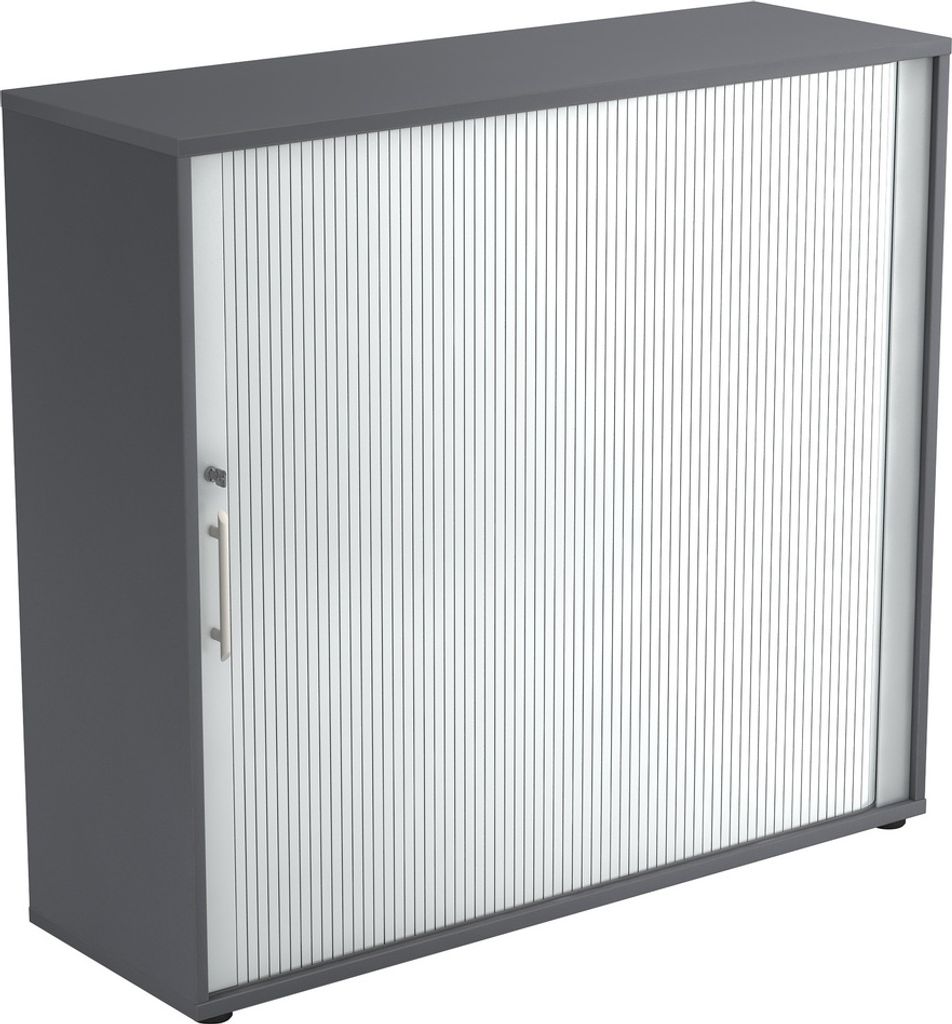 Rollladenschrank 3OH BxTxH 120x40x110cm Griff RE Graphit/Silber