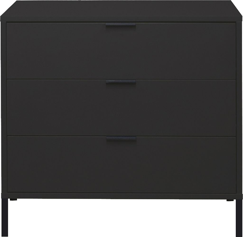 Kommode >Bonnie< in anthrazit matt lack - 81x80x45cm (BxHxT)