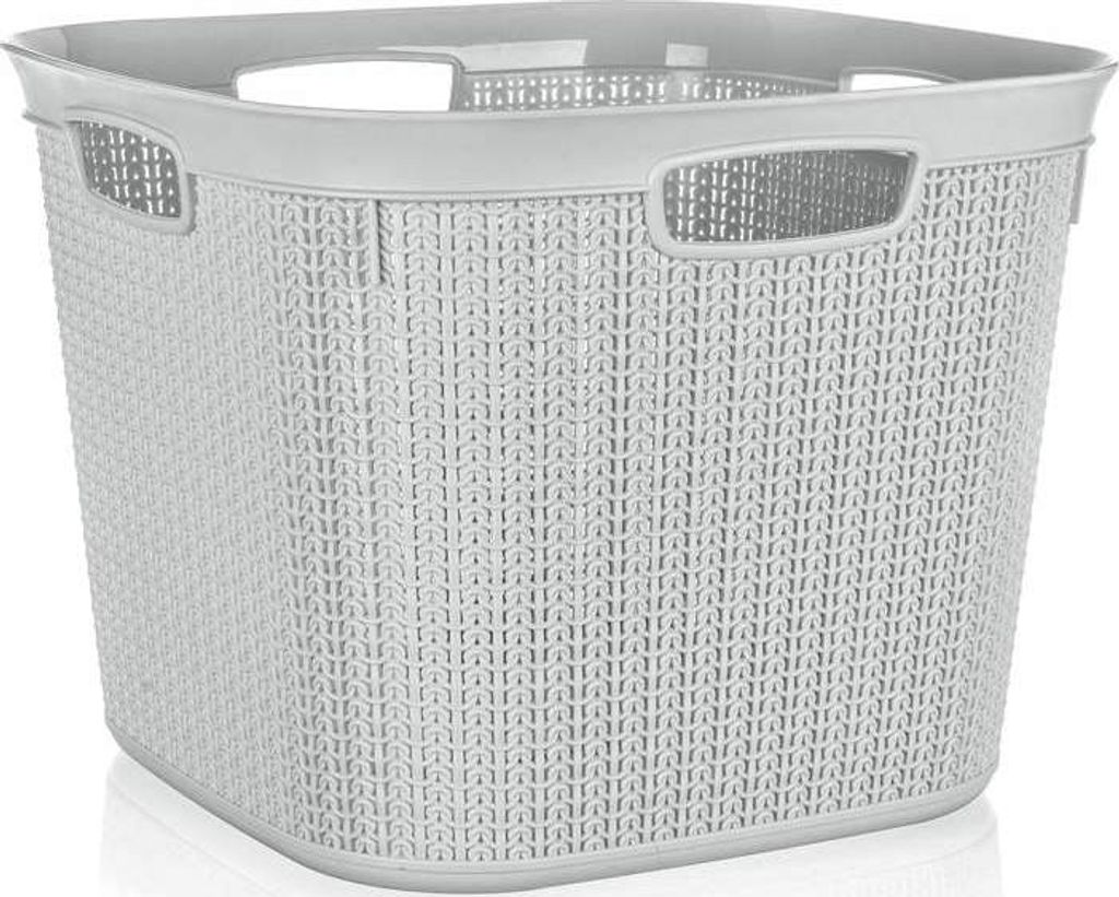 BRILLANZ Korb Rattan 41 l, 43 x 43 x 32,8 cm, grau Produktbild 