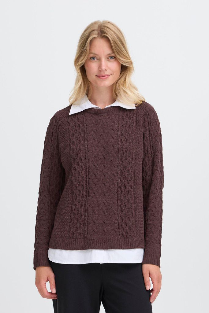 OXMO OXFSANVI Polyurethan1 Damen Strickpullover Feinstrick Pullover regular fit