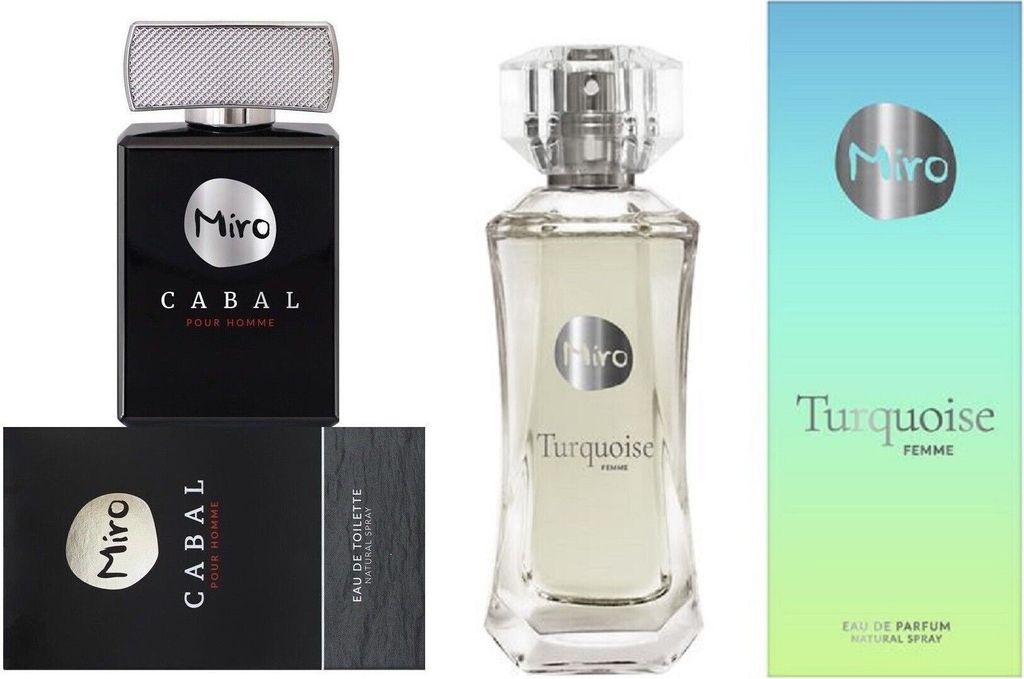 MIRO CABAL Eau de Toilette Spray 75 ml + Miro Turquoise femme EAU de Parfum SPRAY 50 ml