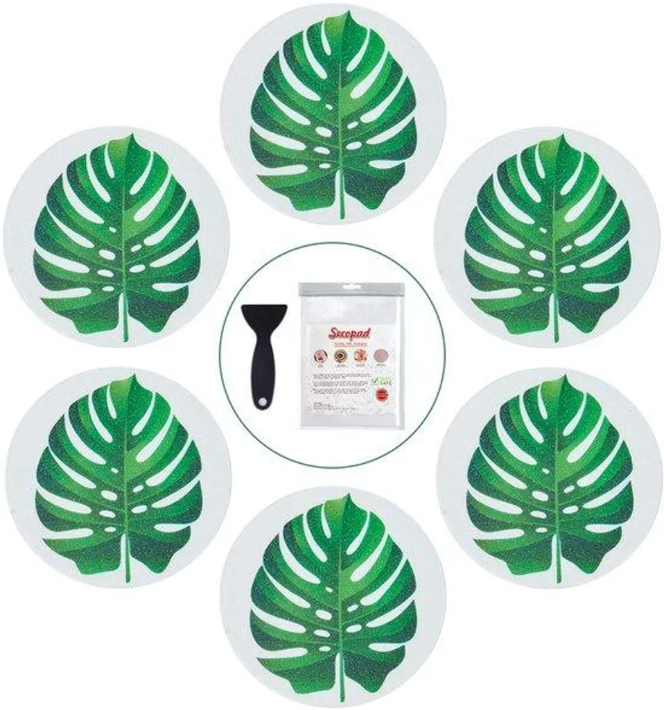 Stickers antidérapants pour douche grands formats adhésifs avec racloir