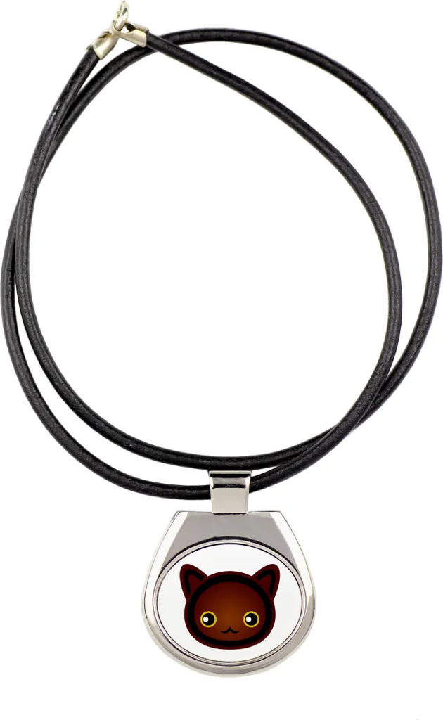 Marrone Havana Collana Art-Dog Ciondolo Grafico - Gioielli Cani Handmade