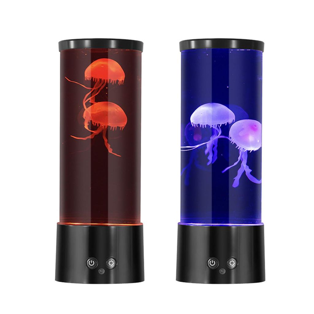 LED Quallenlampe 17 Farben, Lavalampe Aquarium Auallen Quallenlampe, Lavalampe Aquarium Dekoratives Stimmungslicht mit Fernbedienung