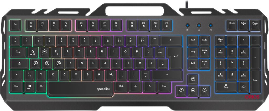 SPEEDLINK  ORIOS RGB METAL Gaming Tastatur Produktbild 