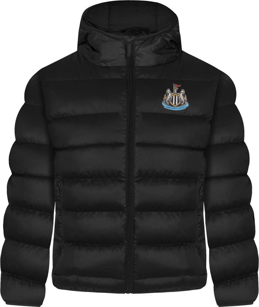 Newcastle United FC - Jacke für Jungen, Gesteppt GF311 (110) (Schwarz)