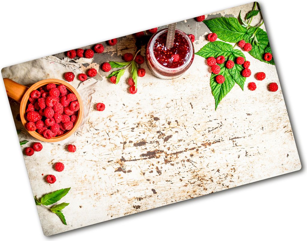 Tulup Glas Herdabdeckplatte - 80x52 cm - Glaskeramikkochfeld-Abdeckung Spritzschutz Glasabdeckplatte - Einteilig - Essen & Getränke - Himbeermarme...