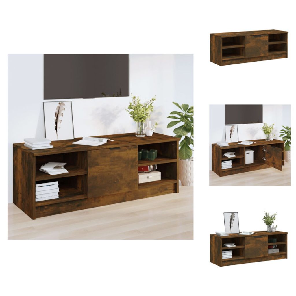 vidaXL TV-Schrank Räuchereiche 102x35,5x36,5 cm Holzwerkstoff - TV-Möbel