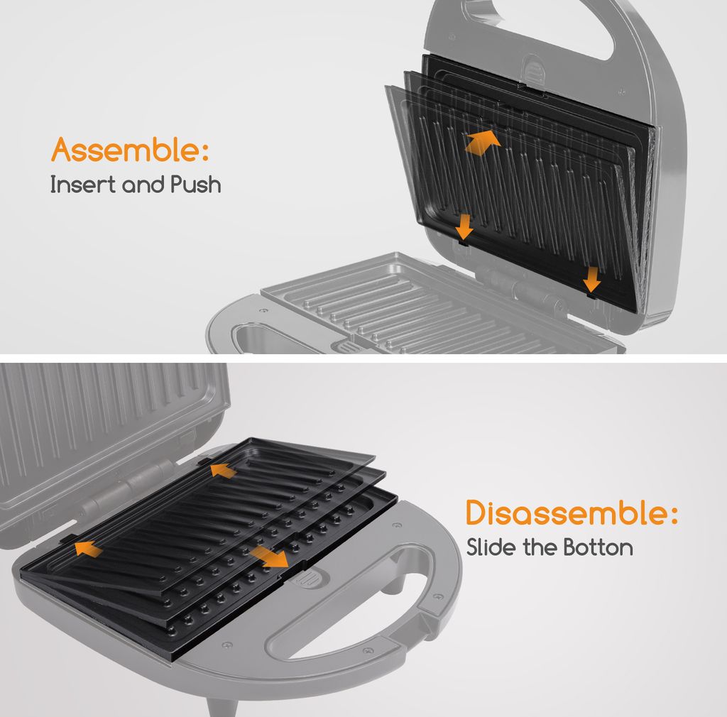 Aigostar - 3 in 1 Sandwichmaker, Sandwichtoaster, Produktbild 3