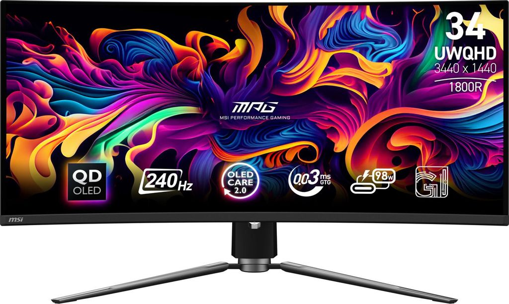MSI MAG 341CQP QD-OLED 34" QD-OLED UWQHD 175Hz FreeSync Premium Pro