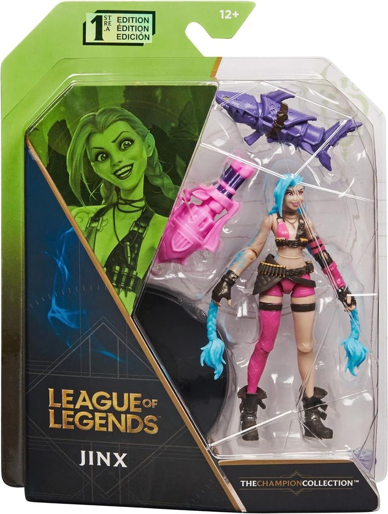 League of Legends 10cm Jinx Actionfigur mit 2 Waffen (Gräte Produktbild 