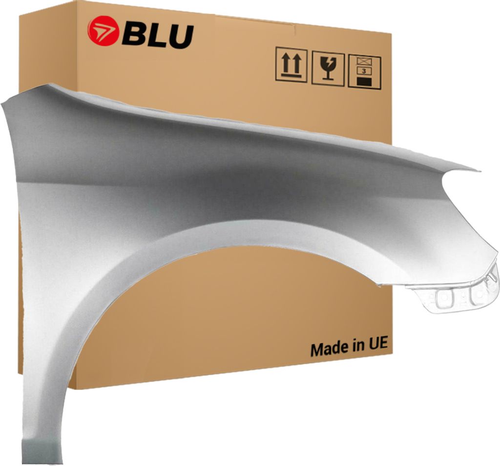 BLU Kotflügel Passend für VW Volkswagen GOLF VI 6 SCHRÄGHECK LA7T Rechts Grau VereintGrau | 2008-2016 | Vorderseite Vorne | Lackiert | Einbaufertig