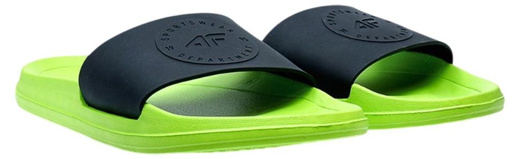 4F - Herren Flipflops "MM00FFLIM047A" MR644 (42 EU) (Schwarz/Grün)