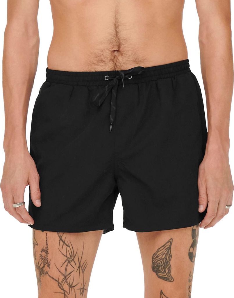 Only & Sons Swimsuit 22021832-BLACK in Black color size x-large