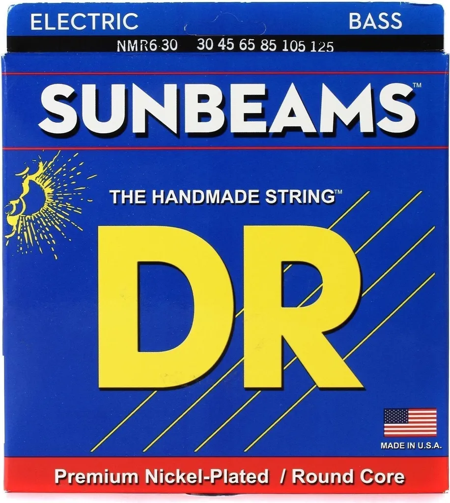 DR Strings Sunbeam NMR6-30 : Cordes Basse 6 Cordes pour Son Chaud et Doux