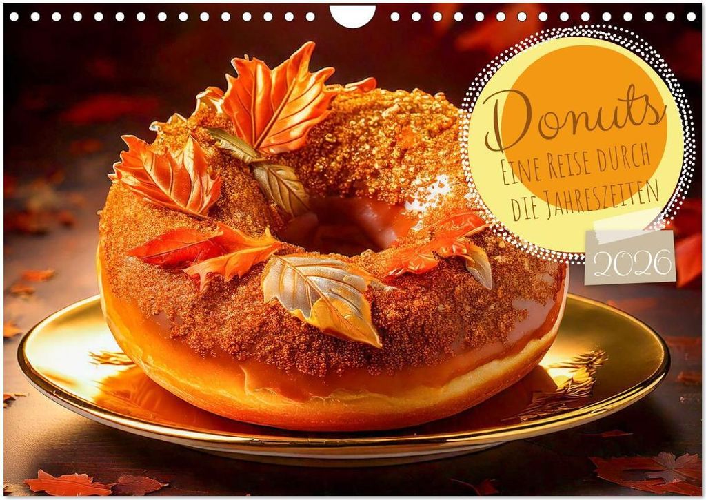 Donuts - Eine Reise durch die Jahreszeiten (Wandkalender 2026 DIN A4 quer), CALVENDO Monatskalender