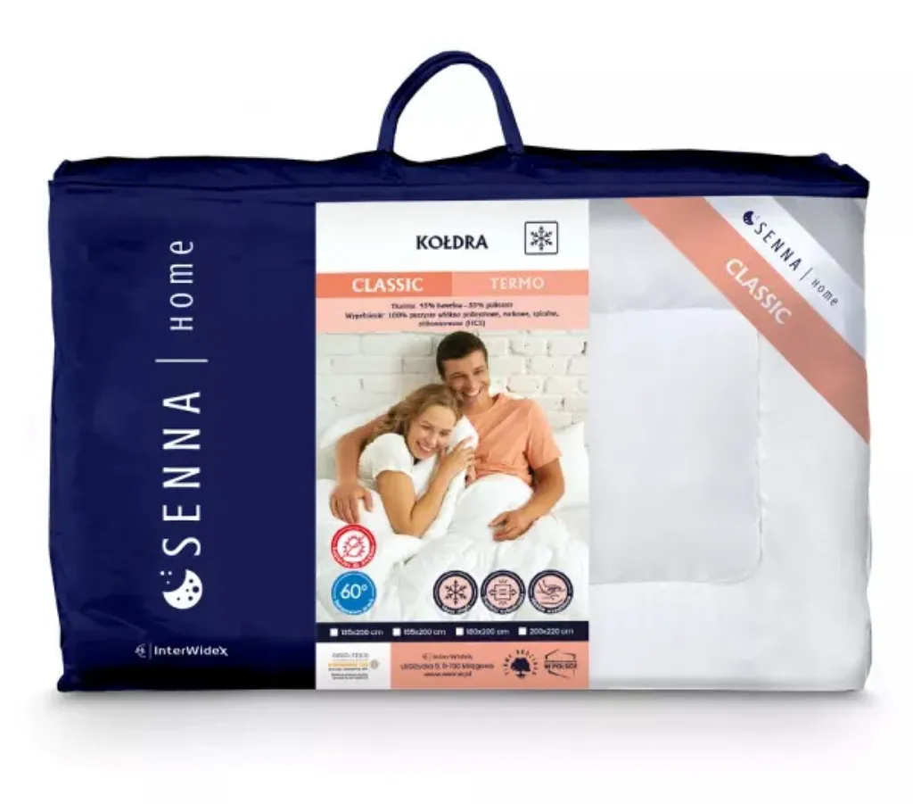 Piumino Matrimoniale 180x200 Senna Home Classic Termo Bianco Caldo - 3