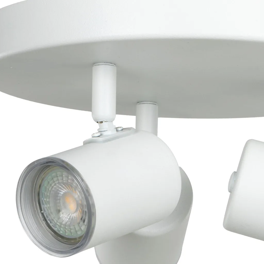 Spot de Plafond Design Blanc Eglo Consuma 1 Ø 25 cm Tripartite Orientable - 5