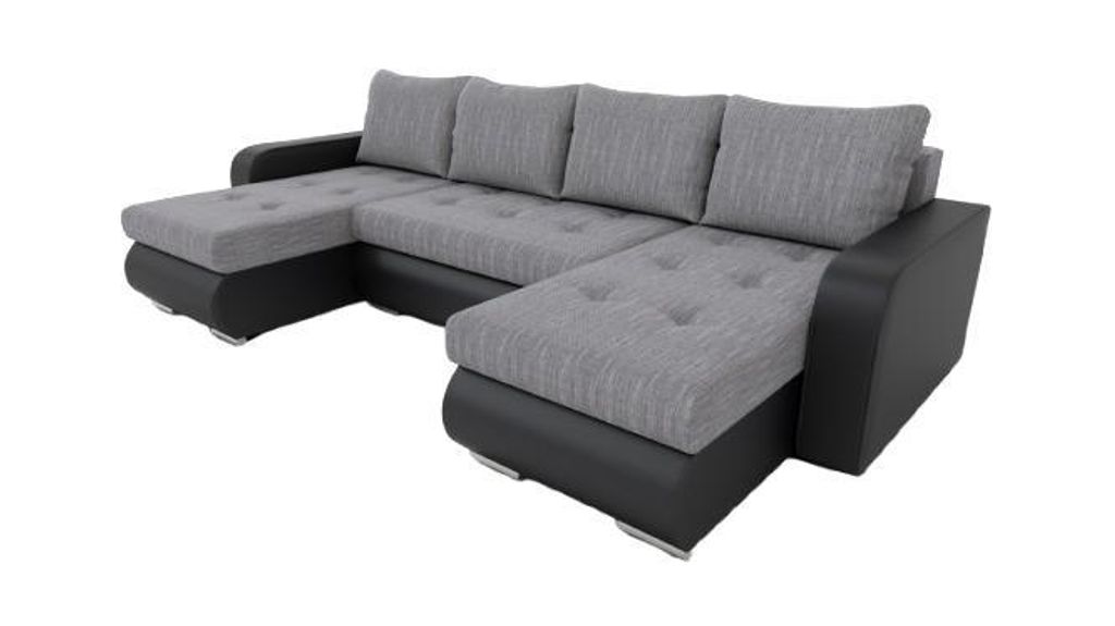 Davos Ecksofa U-form mit Stauraum Berlin 01 + Madrid 9100 Iwmar Möbel