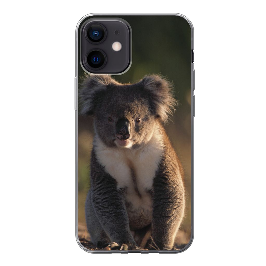 MuchoWow Handyhülle Schutzhülle Hülle für iPhone 12 Koala - Sonne - Tier - Kinder - Jungen - Mädchen Silikon Softcase Handy Hülle - Schutzh...