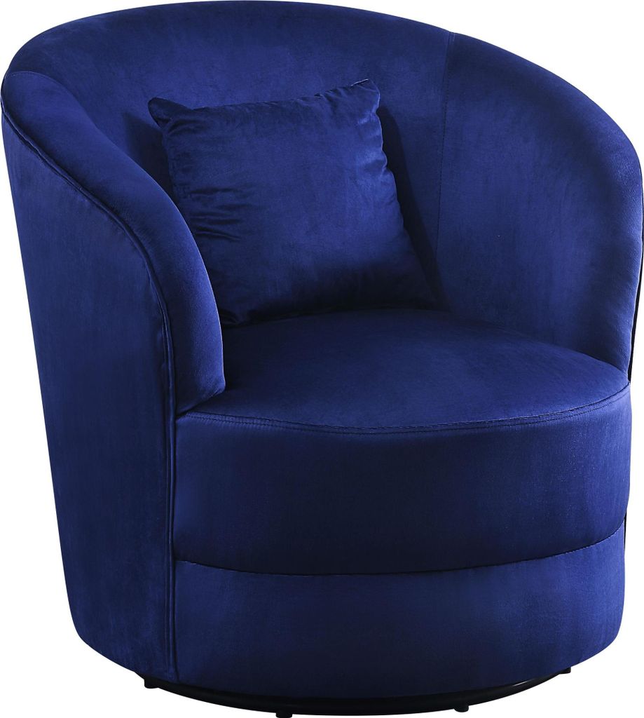ATLANTIC home collection Sessel Colin, 360Grad BxTxH: 84cm x 85cm x 84 cm, Farbe:Samt-Blau